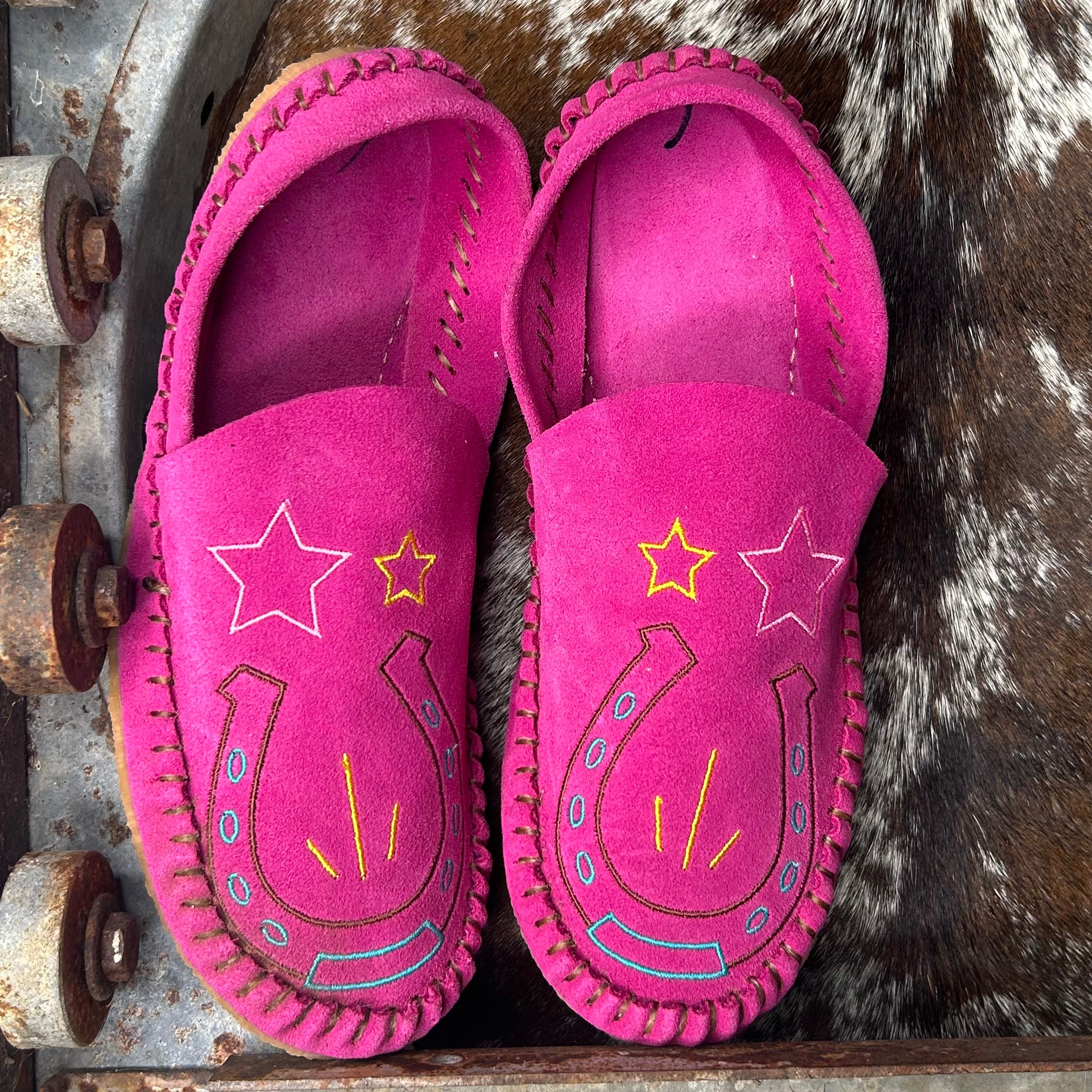 Horseshoe Mules (size 8) Broncy Donkey Leather Co