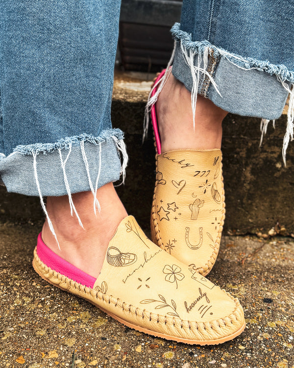 TATTOO MULES (SIZE 8)