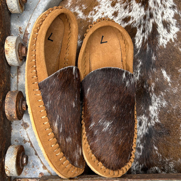 Cowhide Mules (size 7)