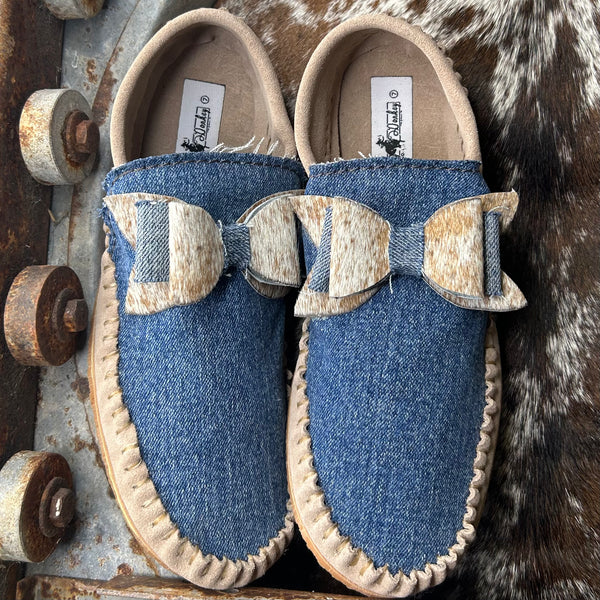 Denim Bow Dayworker (size 9)