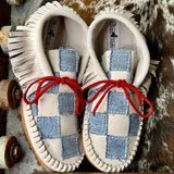 Checkered Denim Shorties (Size 9)