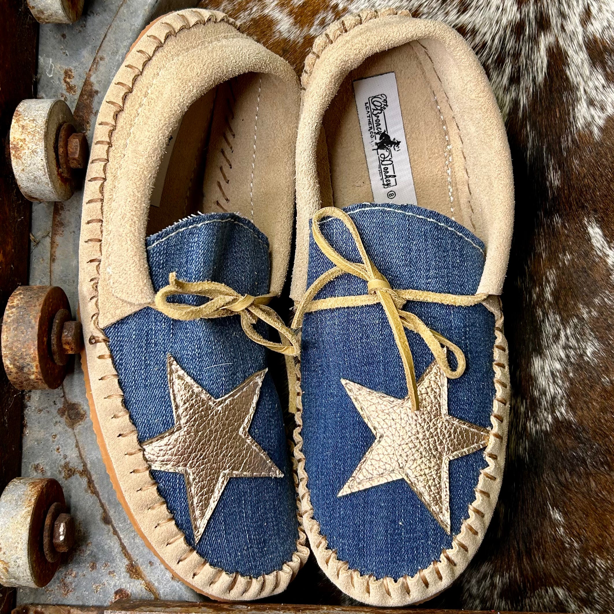 Star Muleys (Size 8) – Broncy Donkey Leather Co