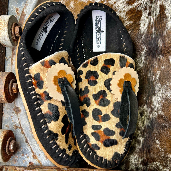 Leopard Concho Mules (Size 8)
