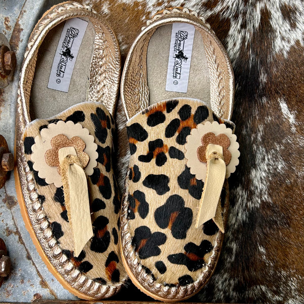 Leopard Concho Mules (Size 6)