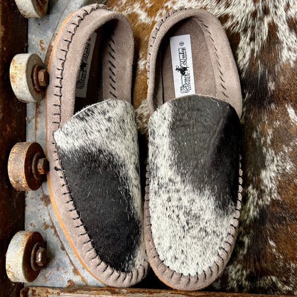 Cowhide Mules (Size 8)
