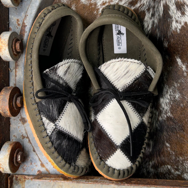 Patchwork Muleys (Size 8) – Broncy Donkey Leather Co