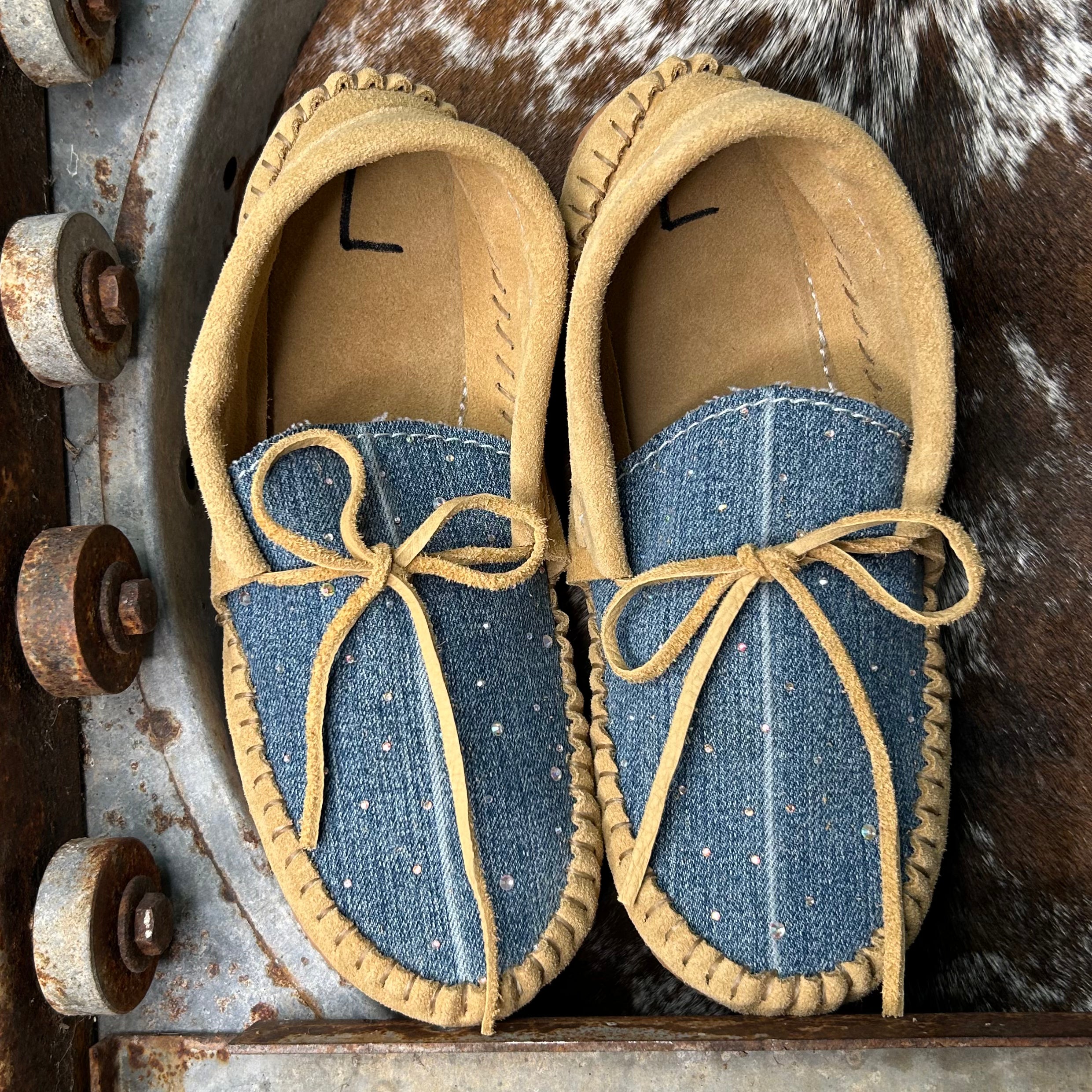Rhinestone muleys (size 10)