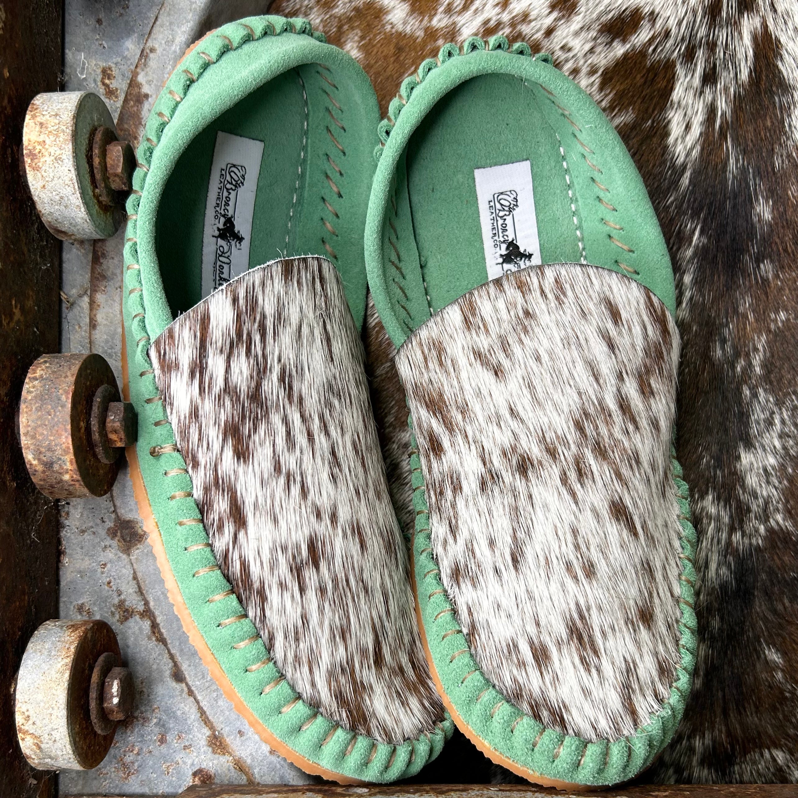 Cowhide Mules (Size 7)