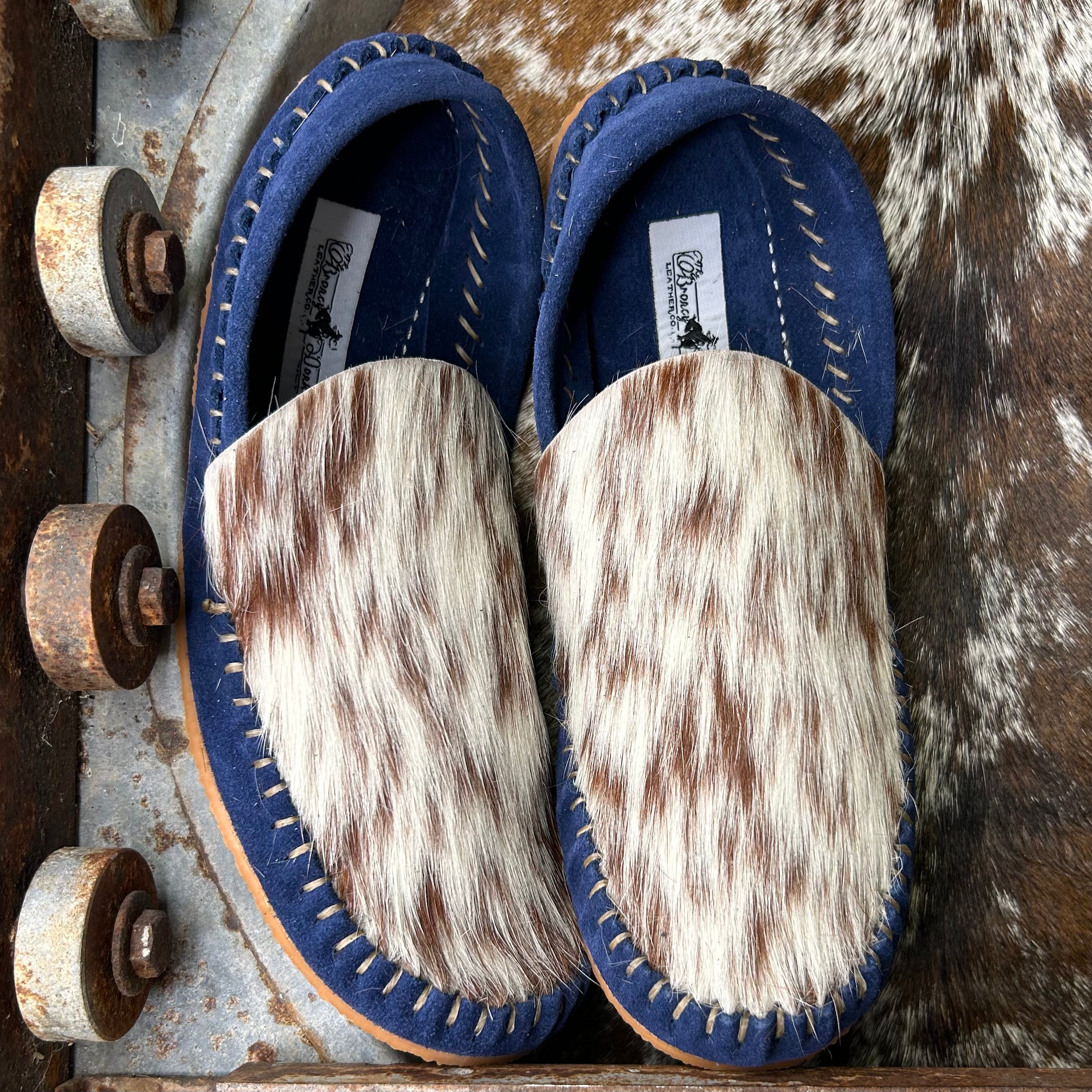 Cowhide Mules (Size 8)