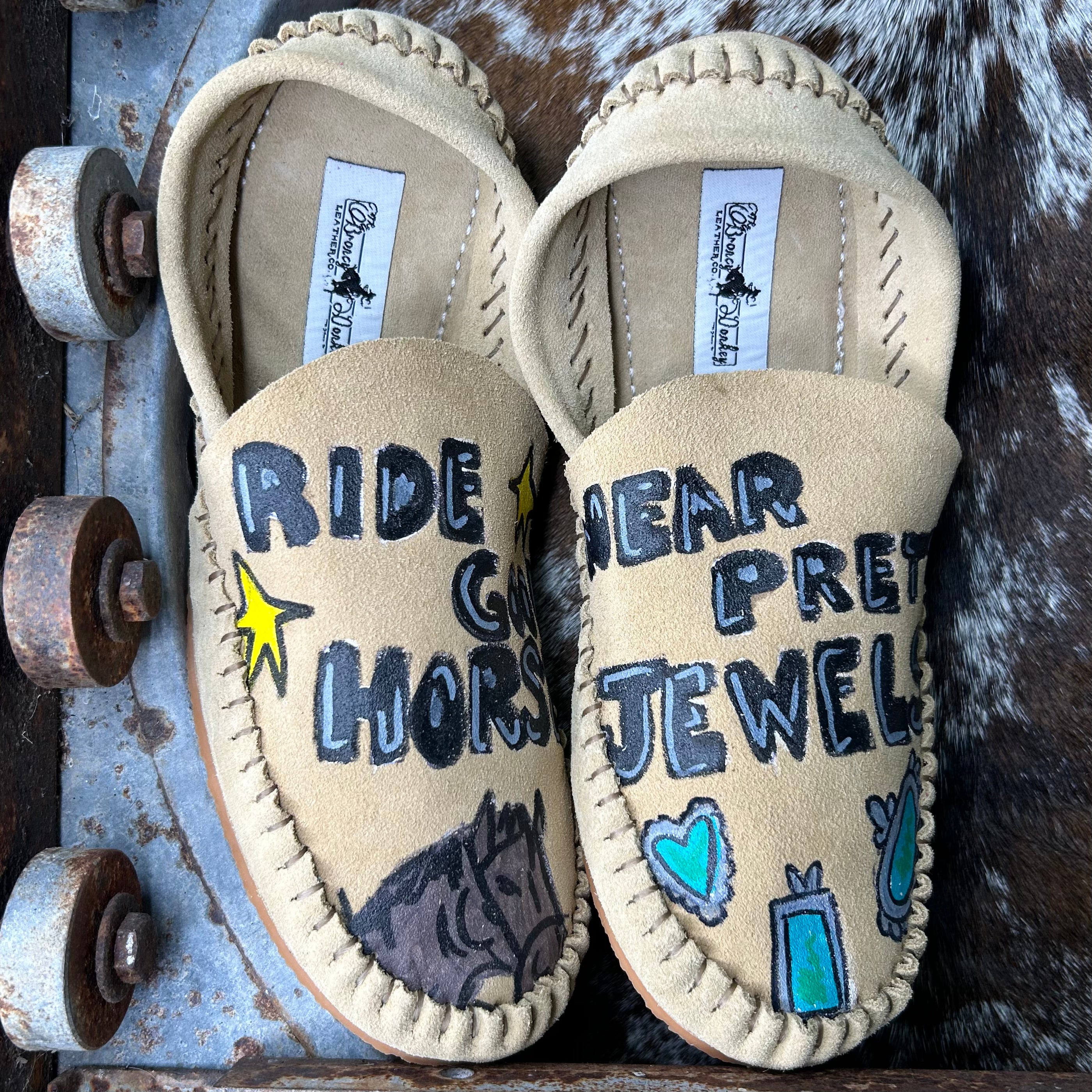 Painted Mules (Size 8)