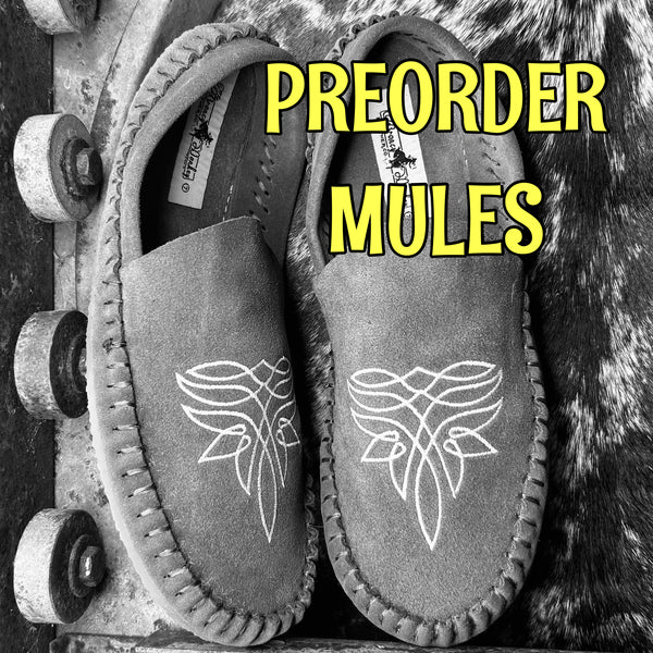 PREORDER BOOTSTITCH MULES (READ DESCRIPTION PLEASE)